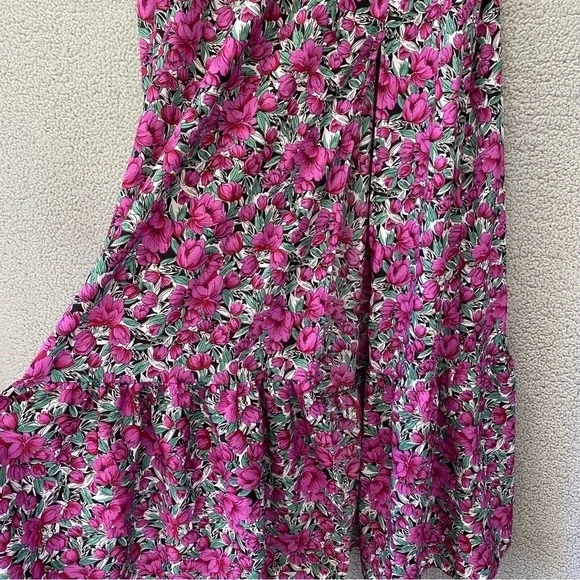 Shein Curve Floral Smocked High Slit Ruffle Hem Skirt Set Sz 1XL - Picture 5 of 12